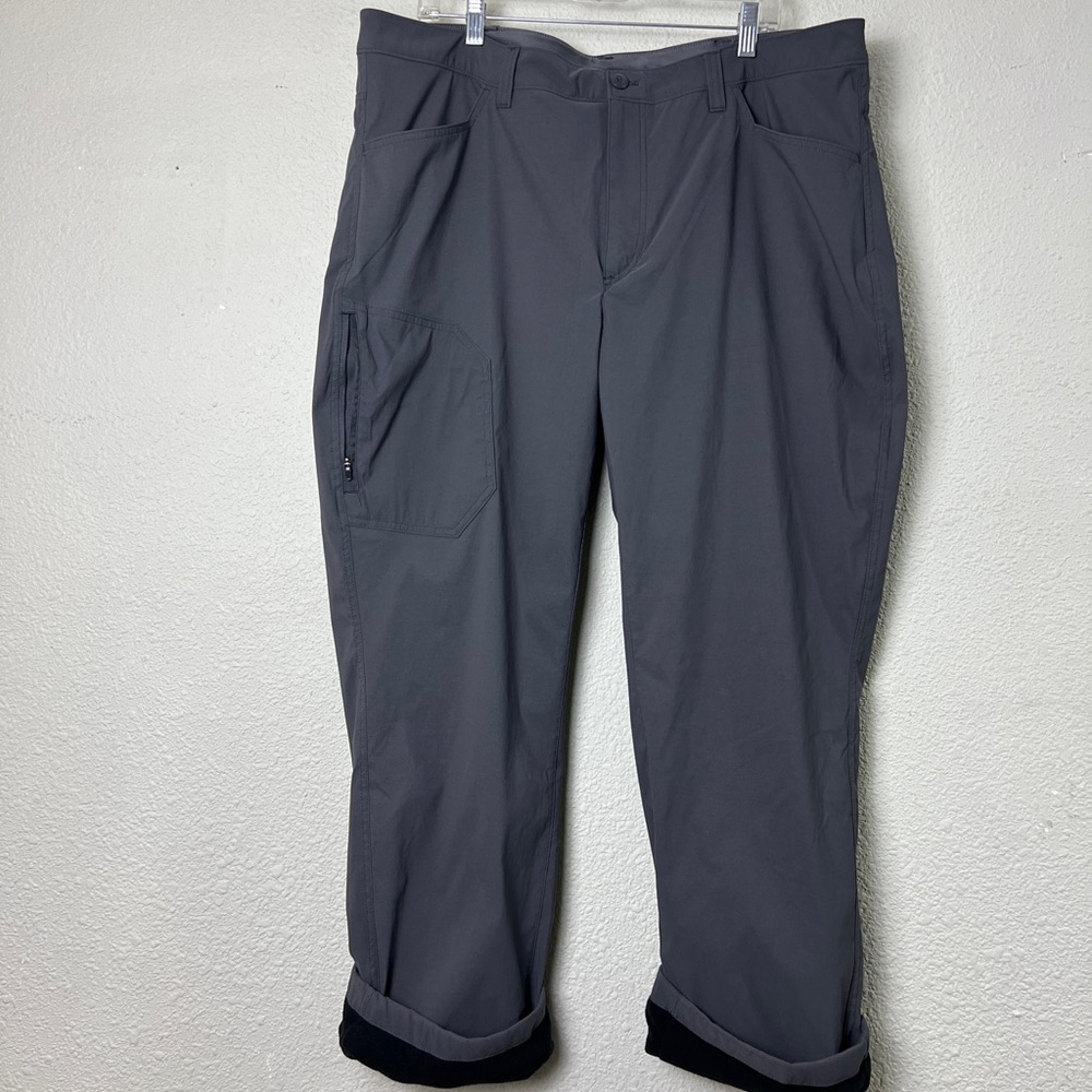 Eddie Bauer Men's Fleece Lined Stretch-Tech Cargo Pants Gray 40X30